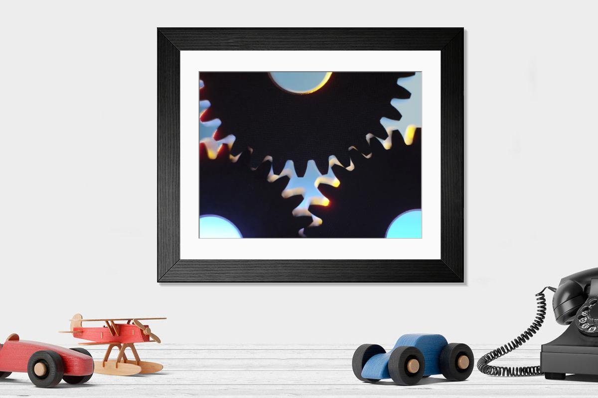 Shown hanging in a room: Modern 14"x12" (36x31cm)