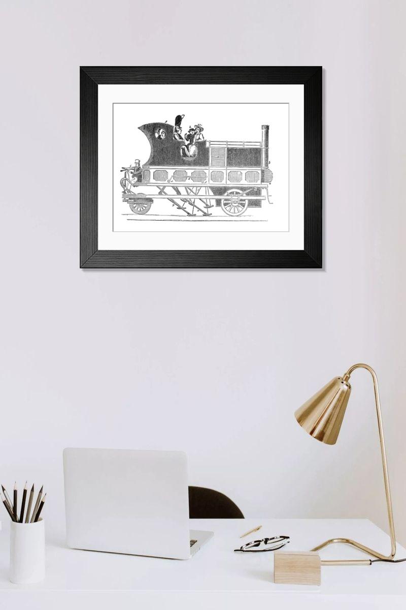 Shown hanging in a room: Modern 14"x12" (36x31cm)