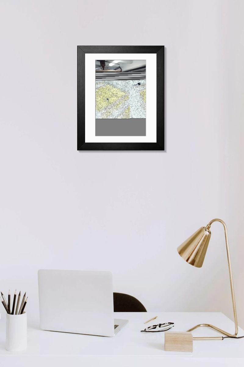 Shown hanging in a room: Modern 14"x12" (36x31cm)