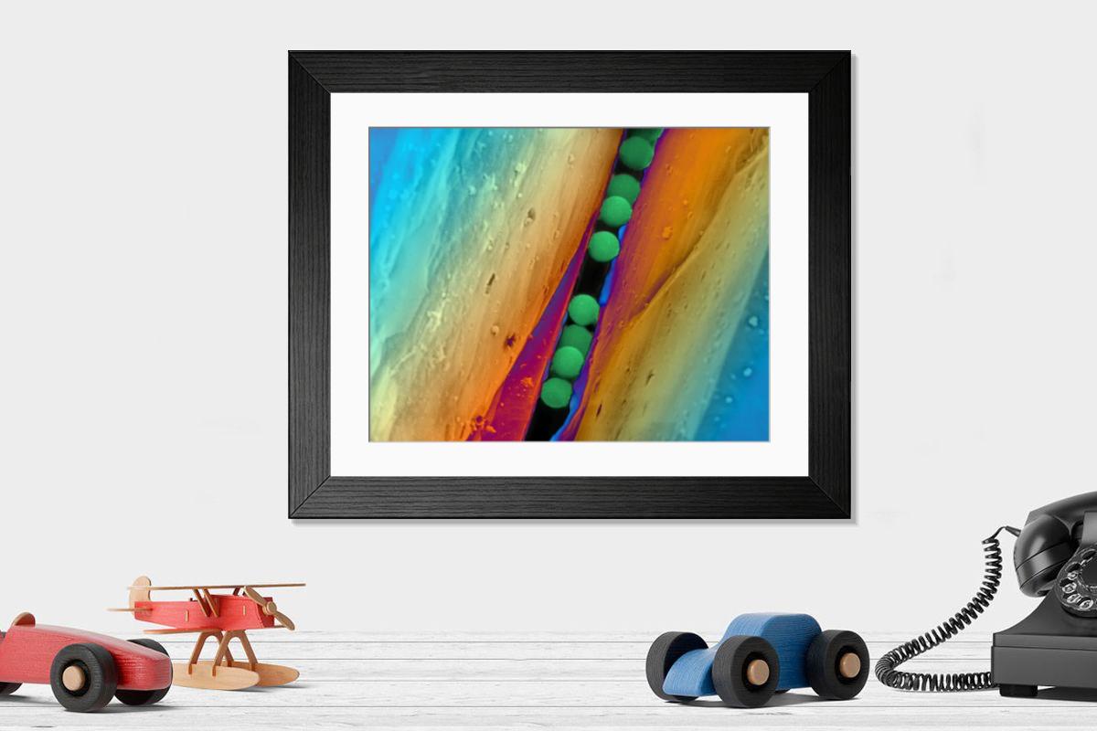Shown hanging in a room: Modern 14"x12" (36x31cm)