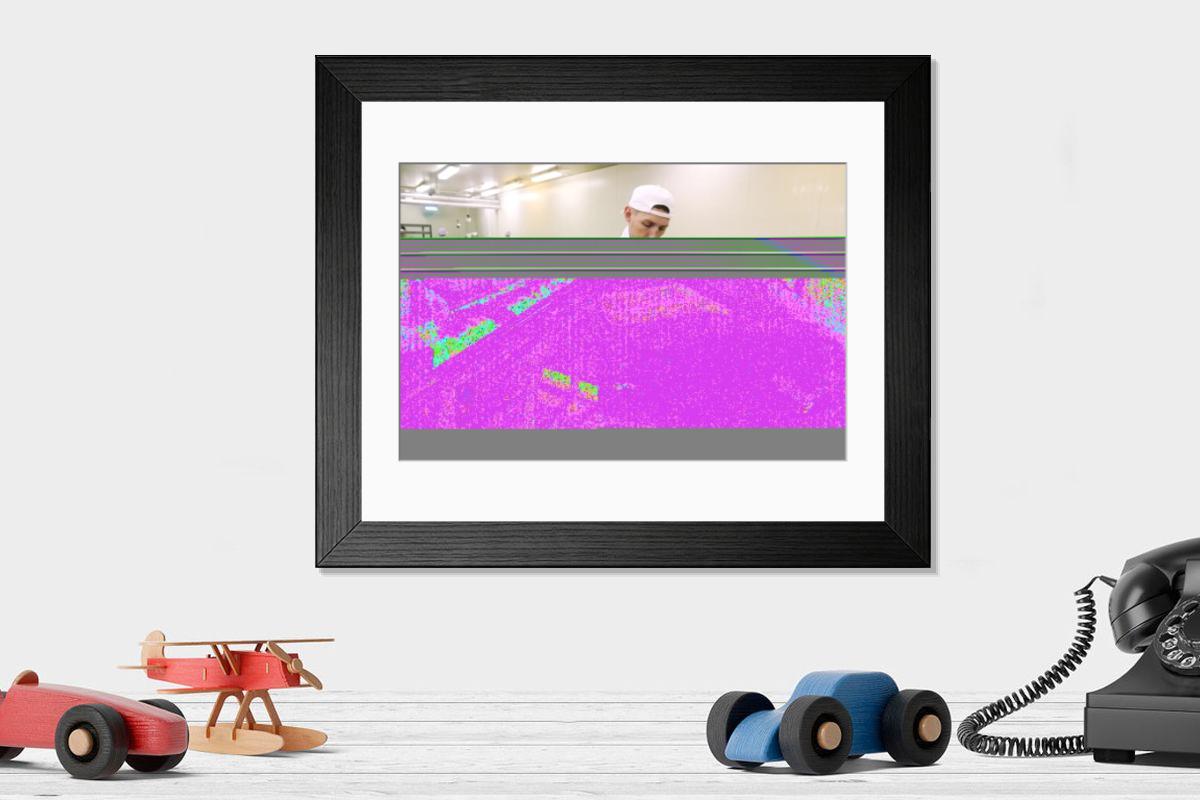 Shown hanging in a room: Modern 14"x12" (36x31cm)