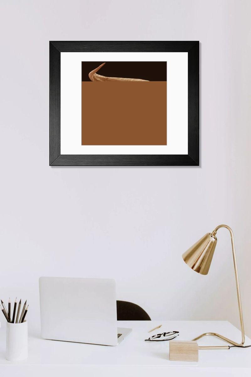 Shown hanging in a room: Modern 14"x12" (36x31cm)