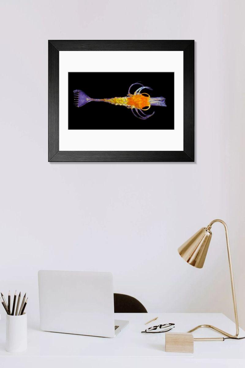 Shown hanging in a room: Modern 14"x12" (36x31cm)