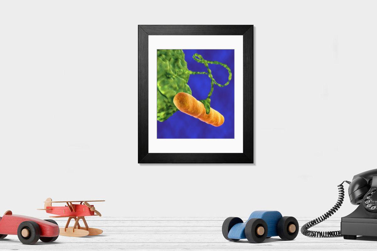 Shown hanging in a room: Modern 14"x12" (36x31cm)