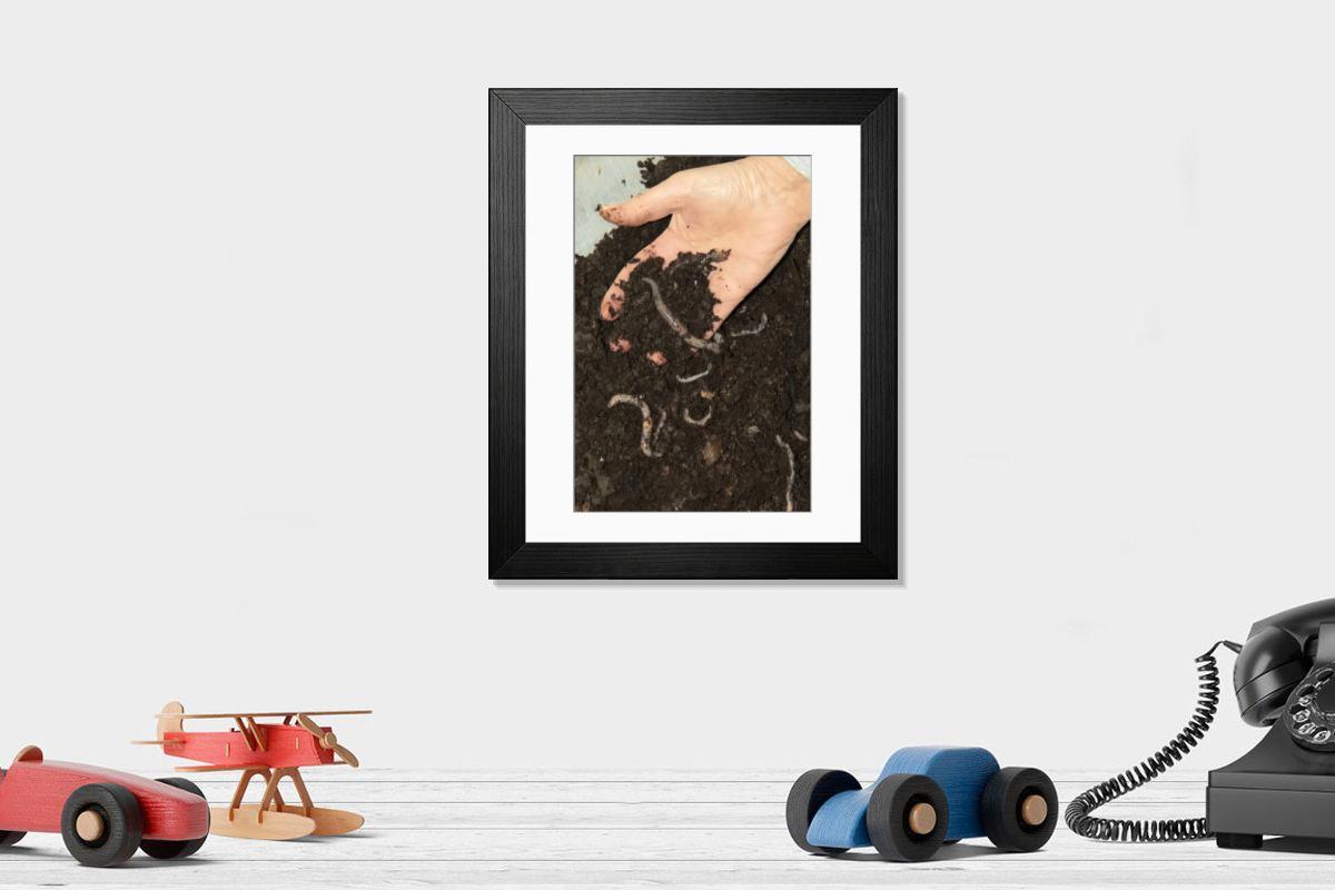 Shown hanging in a room: Modern 14"x12" (36x31cm)