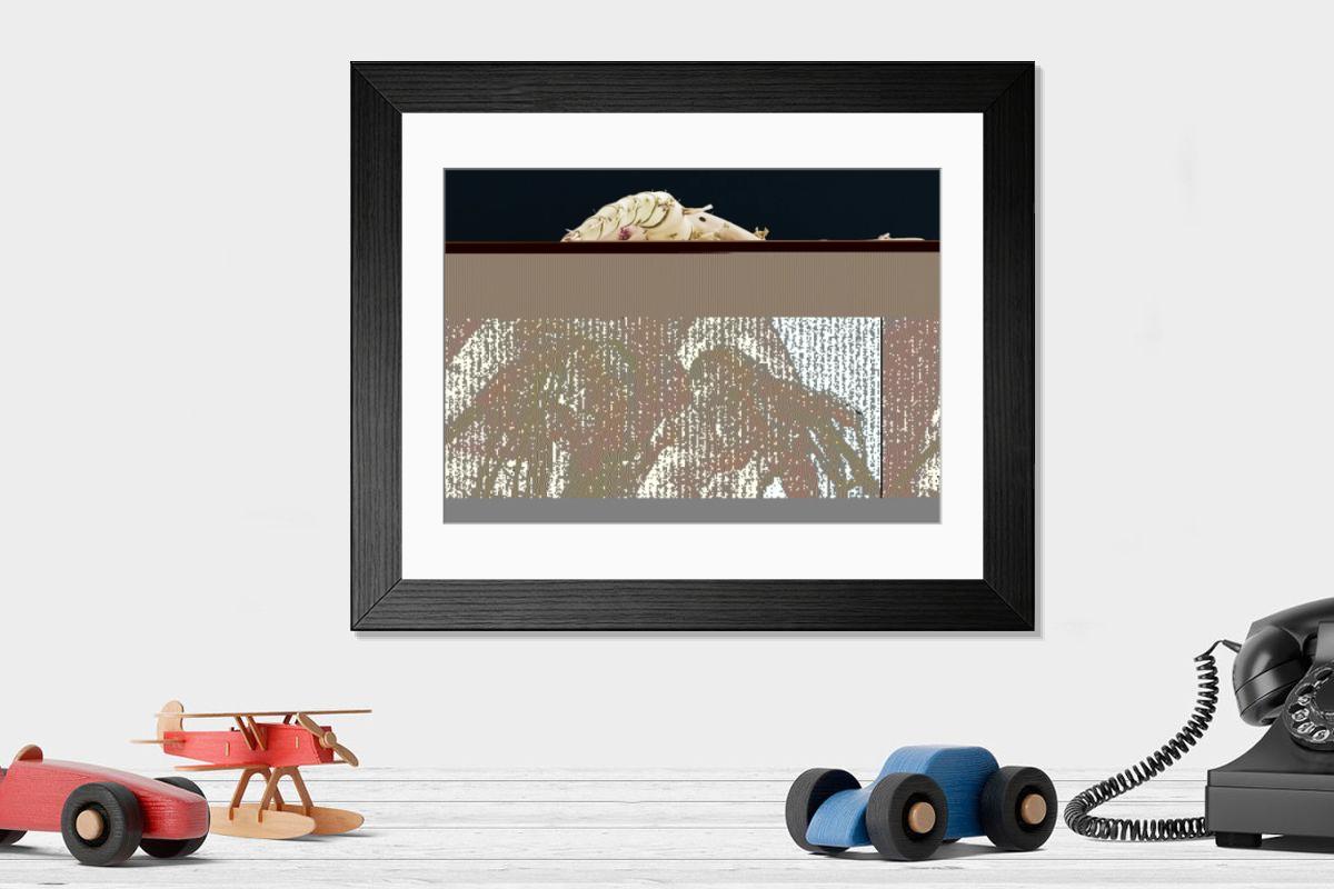 Shown hanging in a room: Modern 14"x12" (36x31cm)