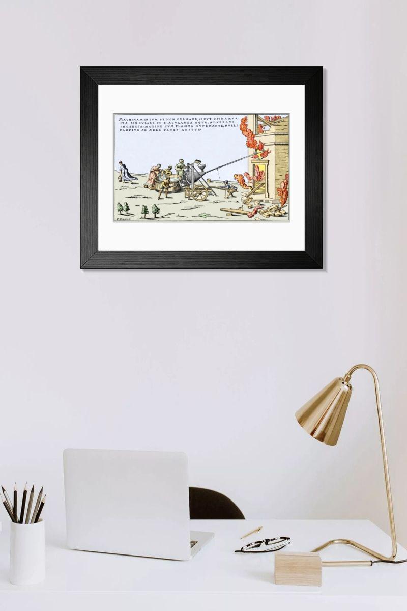 Shown hanging in a room: Modern 14"x12" (36x31cm)