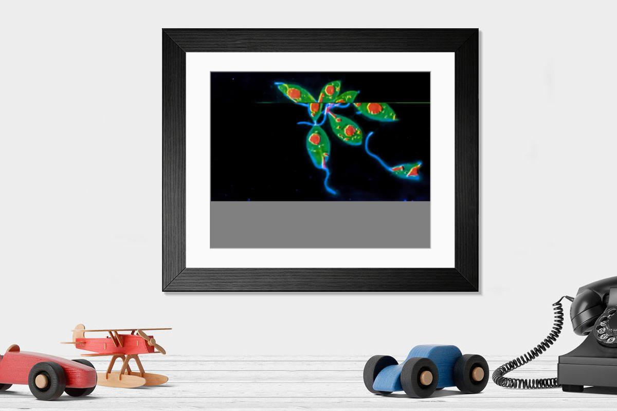Shown hanging in a room: Modern 14"x12" (36x31cm)
