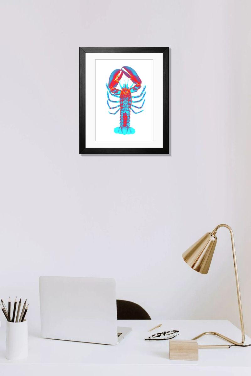 Shown hanging in a room: Modern 14"x12" (36x31cm)