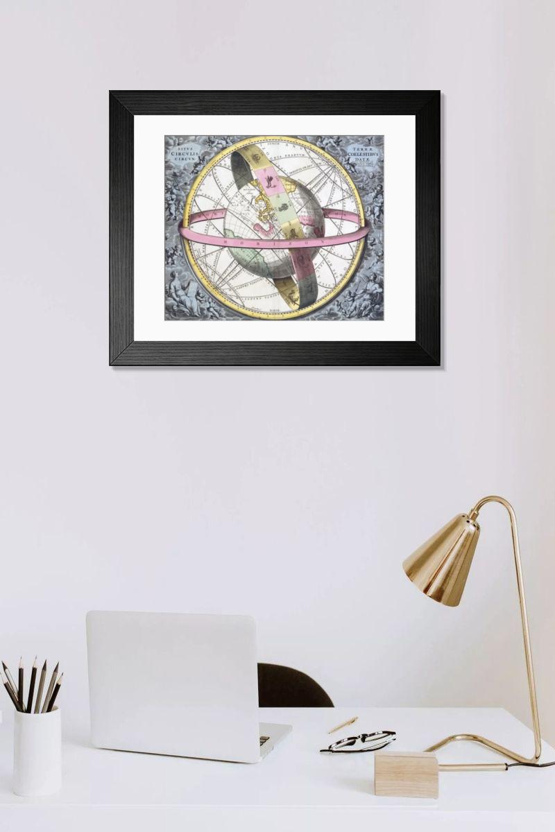 Shown hanging in a room: Modern 14"x12" (36x31cm)