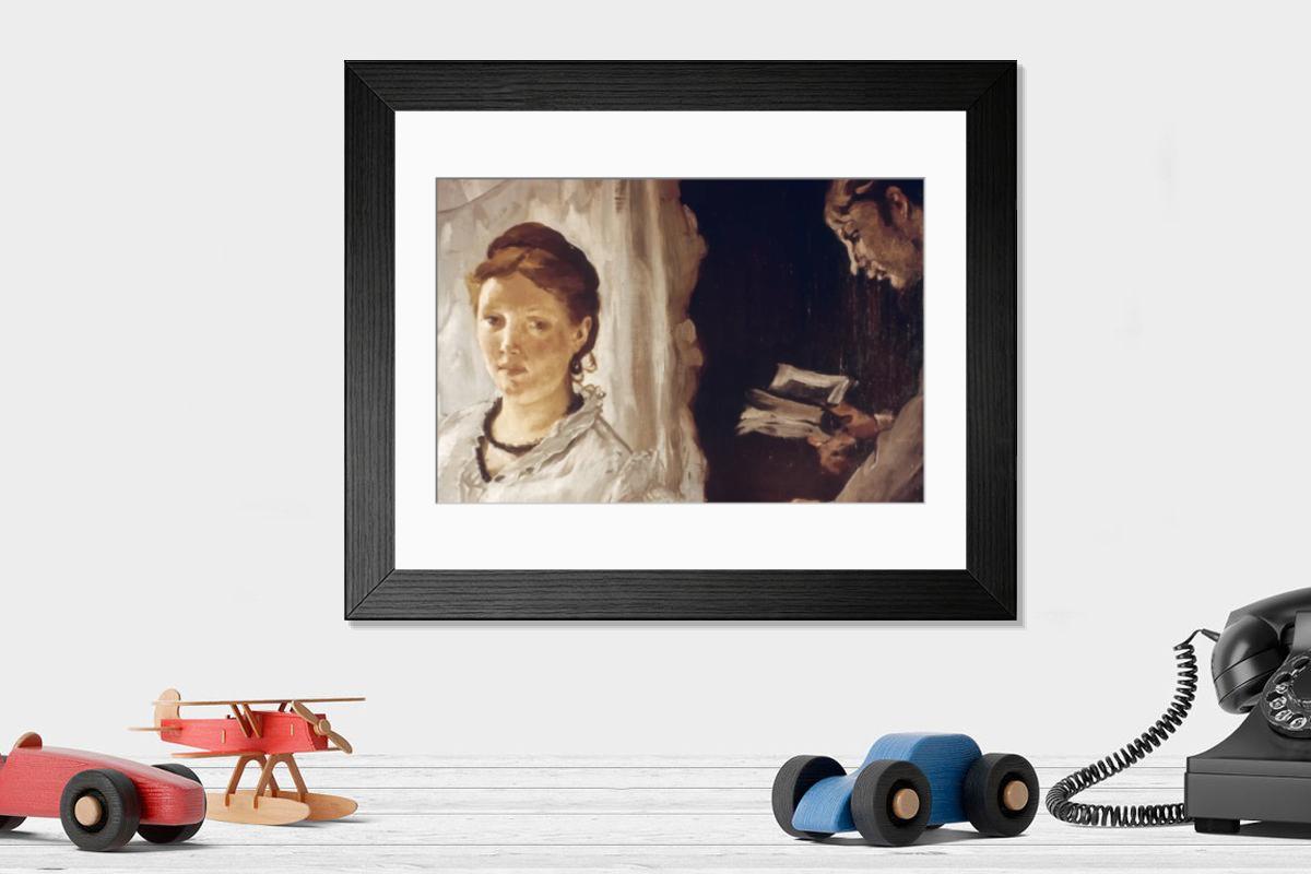 Shown hanging in a room: Modern 14"x12" (36x31cm)