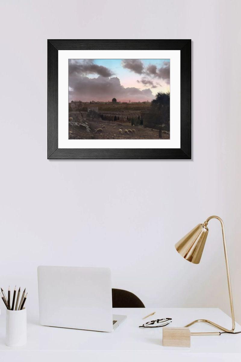 Shown hanging in a room: Modern 14"x12" (36x31cm)