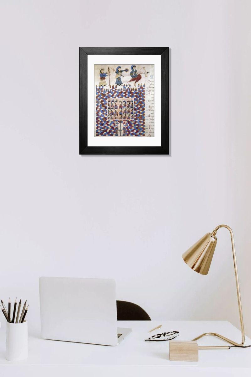 Shown hanging in a room: Modern 14"x12" (36x31cm)