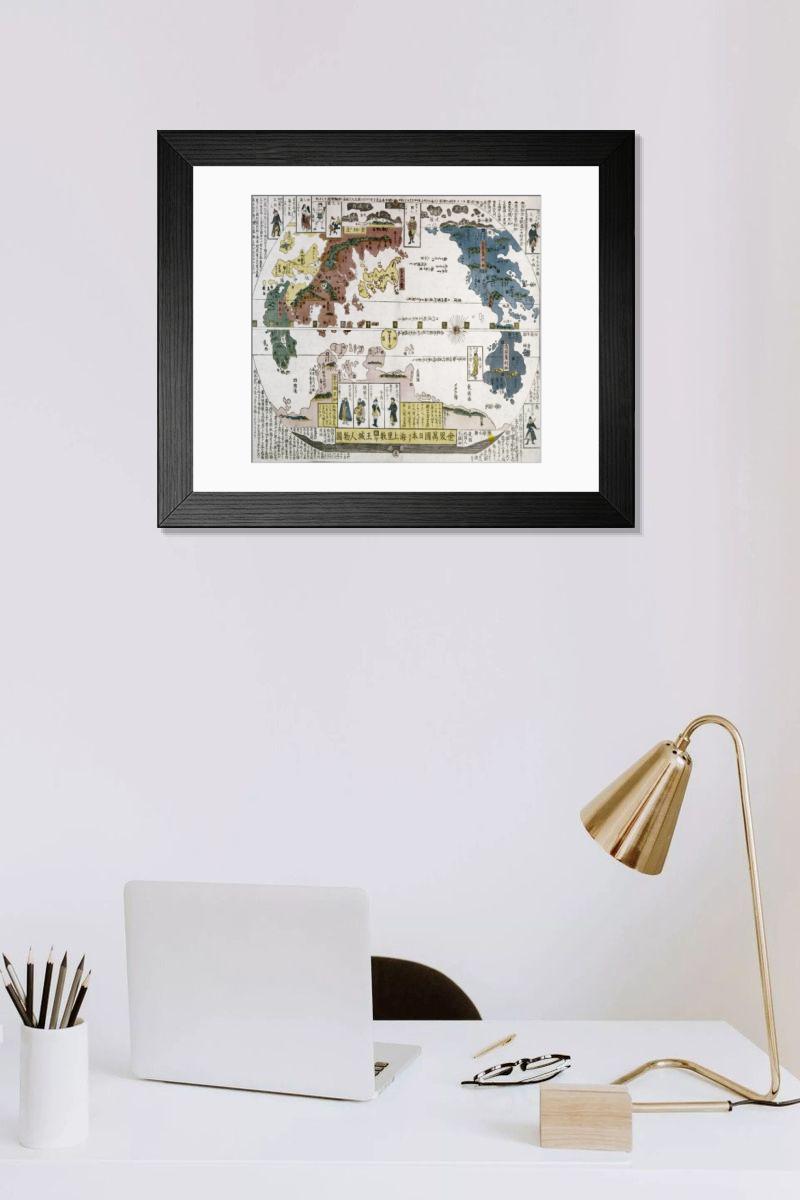 Shown hanging in a room: Modern 14"x12" (36x31cm)