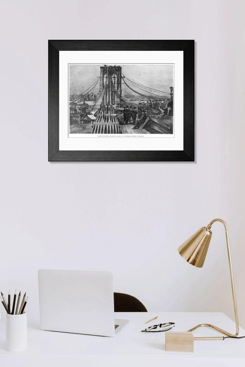 Shown hanging in a room: Modern 14"x12" (36x31cm)