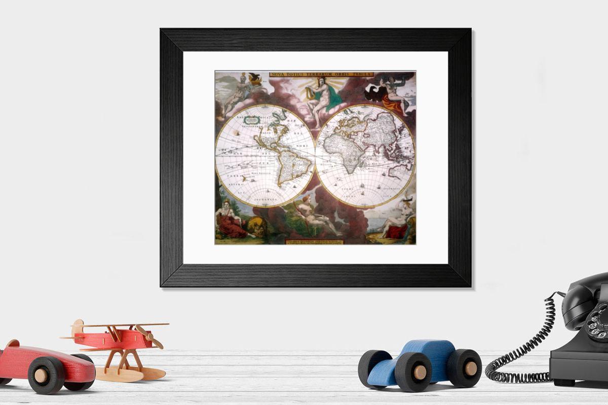 Shown hanging in a room: Modern 14"x12" (36x31cm)