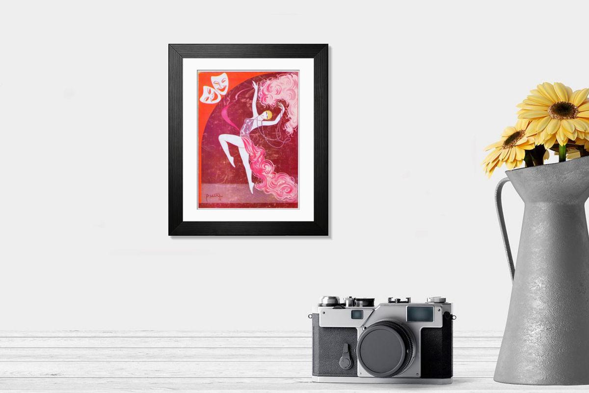Shown hanging in a room: Modern 14"x12" (36x31cm)