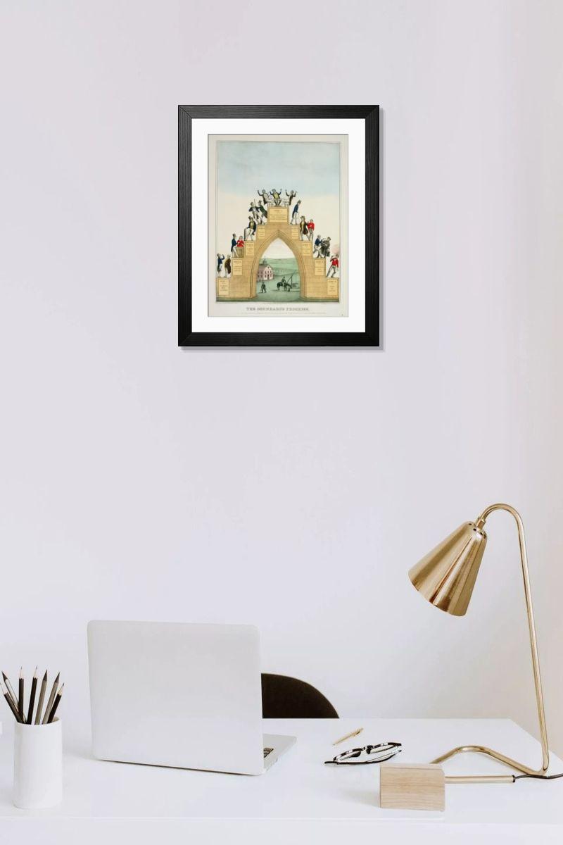 Shown hanging in a room: Modern 14"x12" (36x31cm)