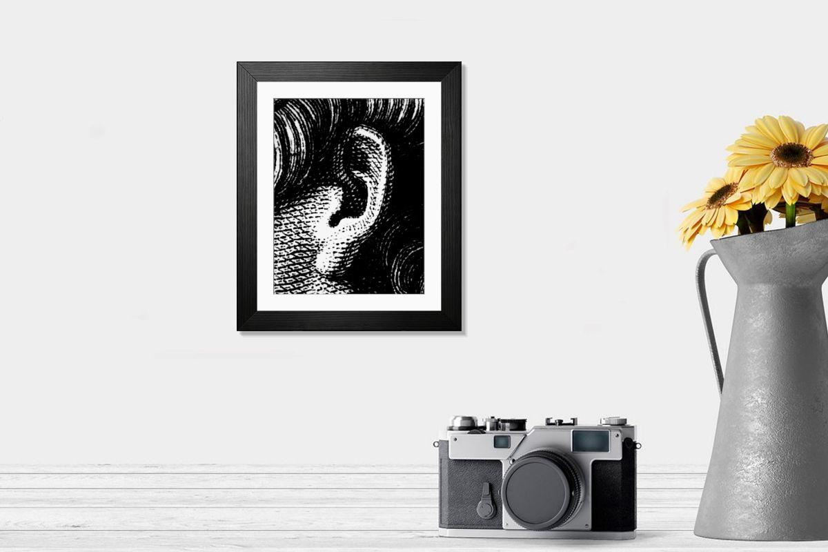Shown hanging in a room: Modern 14"x12" (36x31cm)