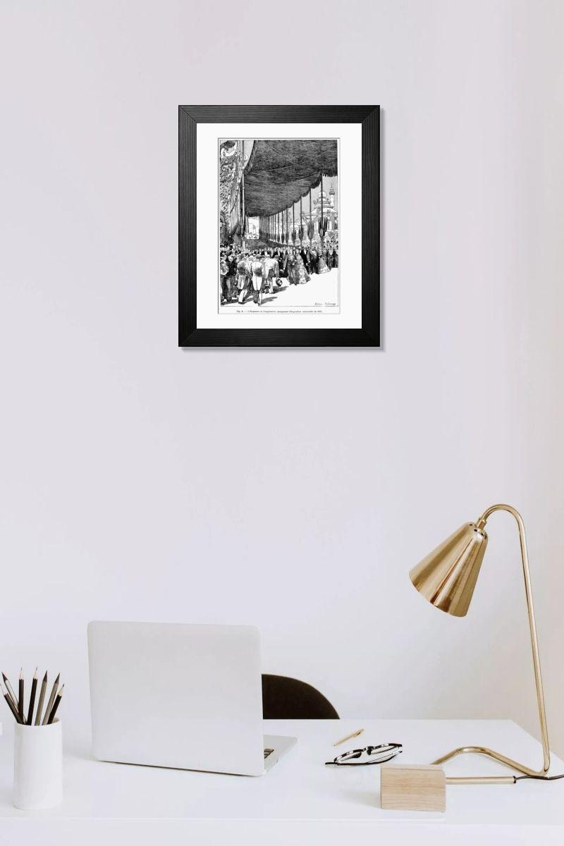 Shown hanging in a room: Modern 14"x12" (36x31cm)