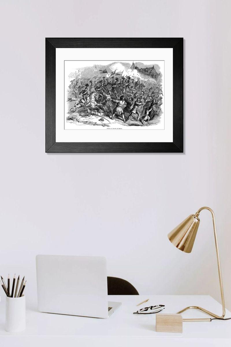 Shown hanging in a room: Modern 14"x12" (36x31cm)