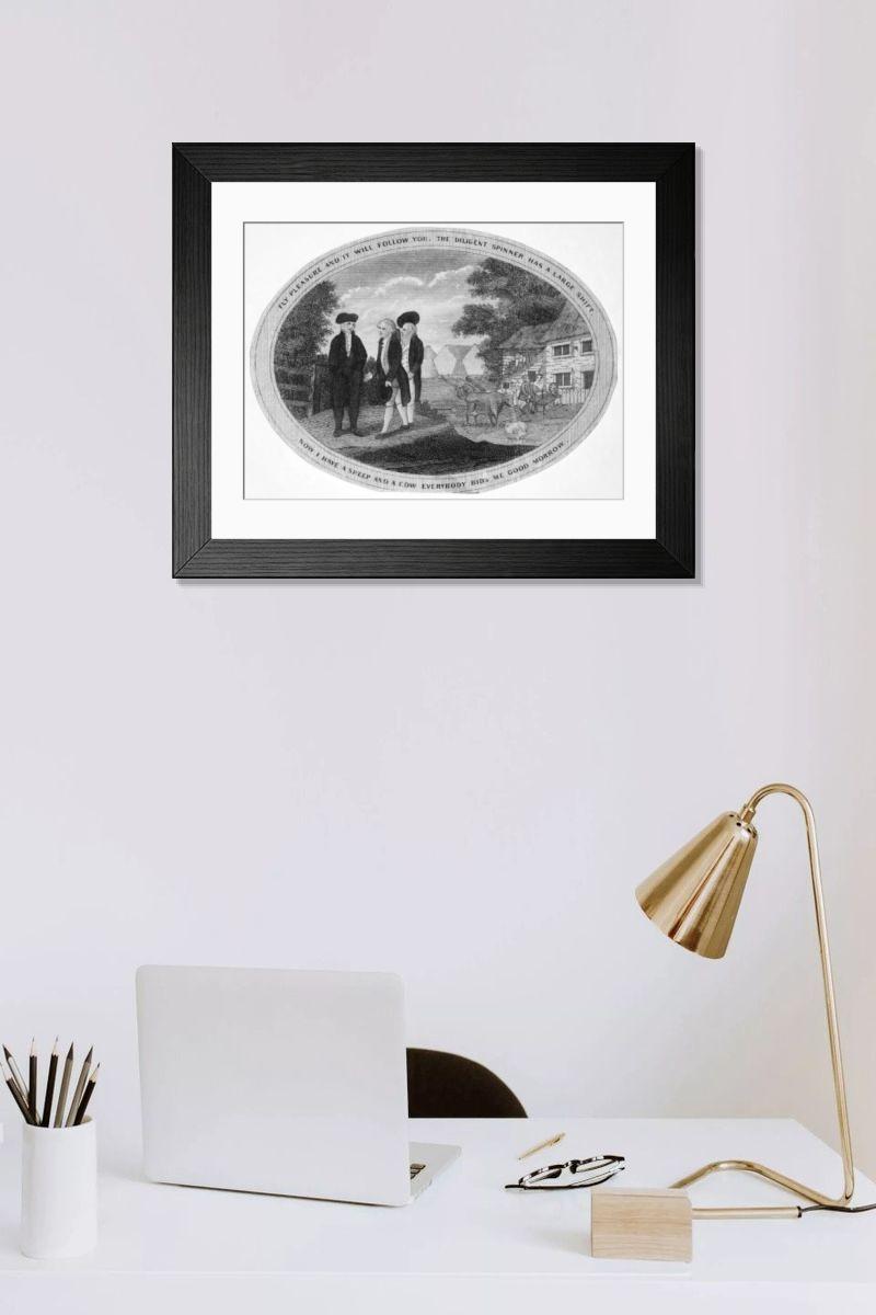 Shown hanging in a room: Modern 14"x12" (36x31cm)