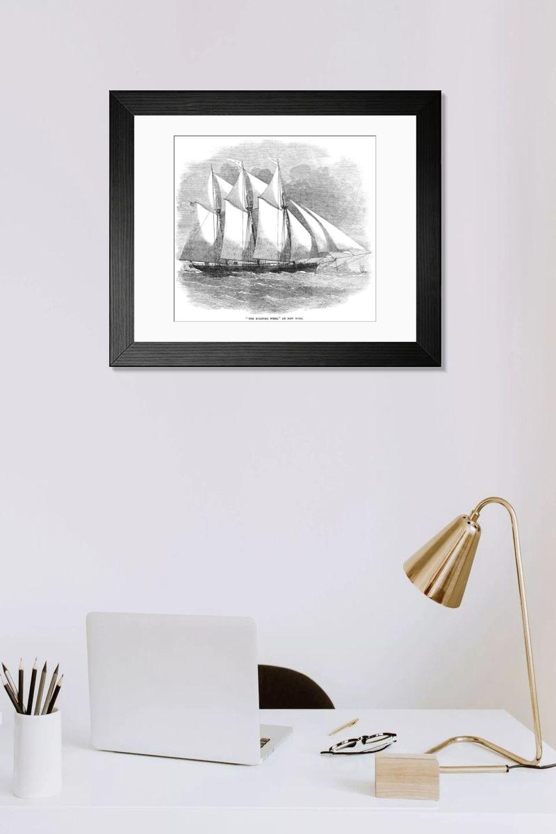 Shown hanging in a room: Modern 14"x12" (36x31cm)