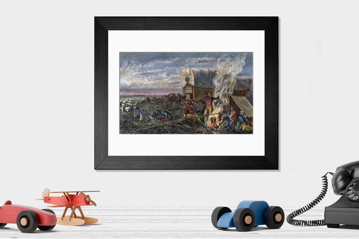 Shown hanging in a room: Modern 14"x12" (36x31cm)