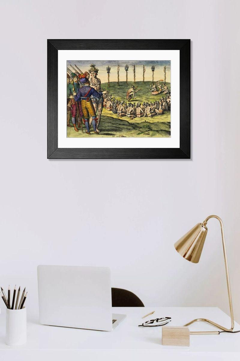 Shown hanging in a room: Modern 14"x12" (36x31cm)