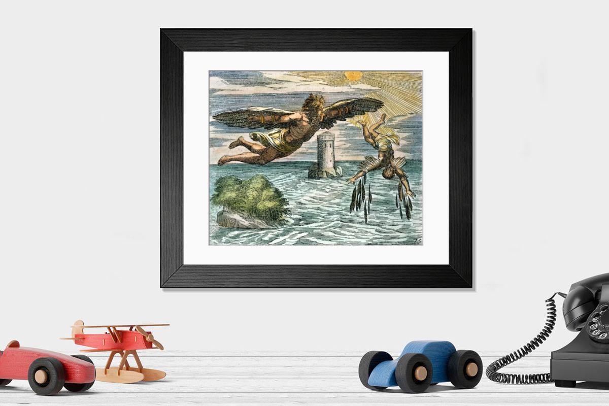 Shown hanging in a room: Modern 14"x12" (36x31cm)