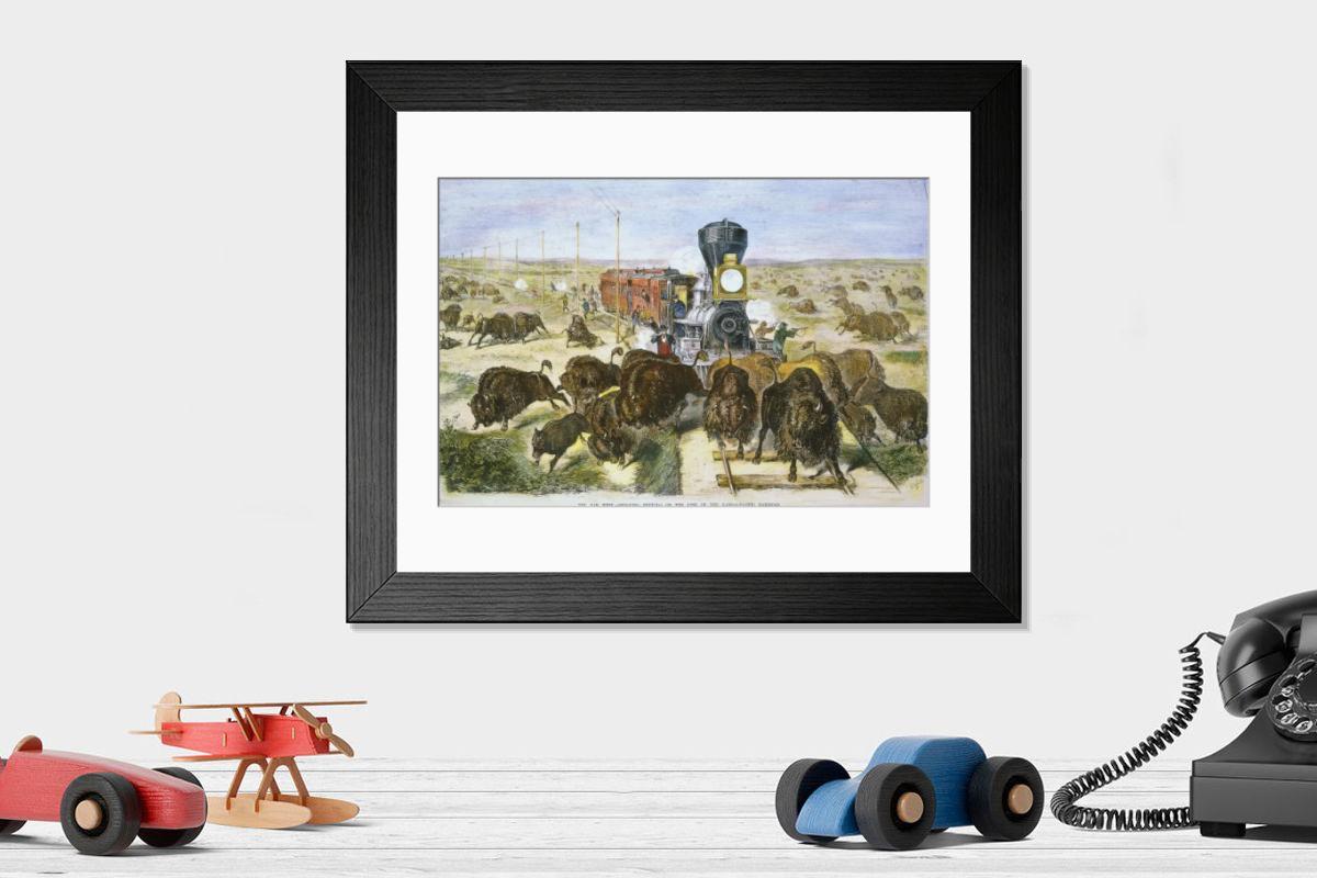 Shown hanging in a room: Modern 14"x12" (36x31cm)