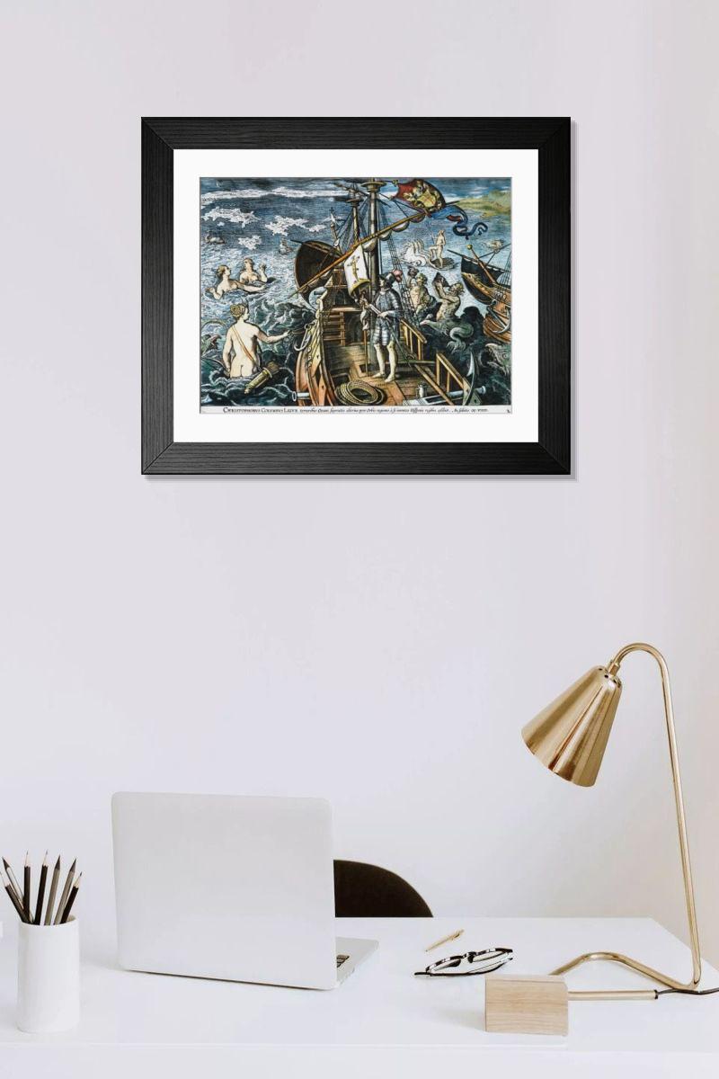 Shown hanging in a room: Modern 14"x12" (36x31cm)