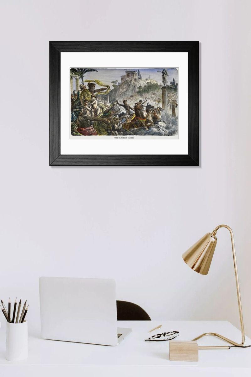 Shown hanging in a room: Modern 14"x12" (36x31cm)