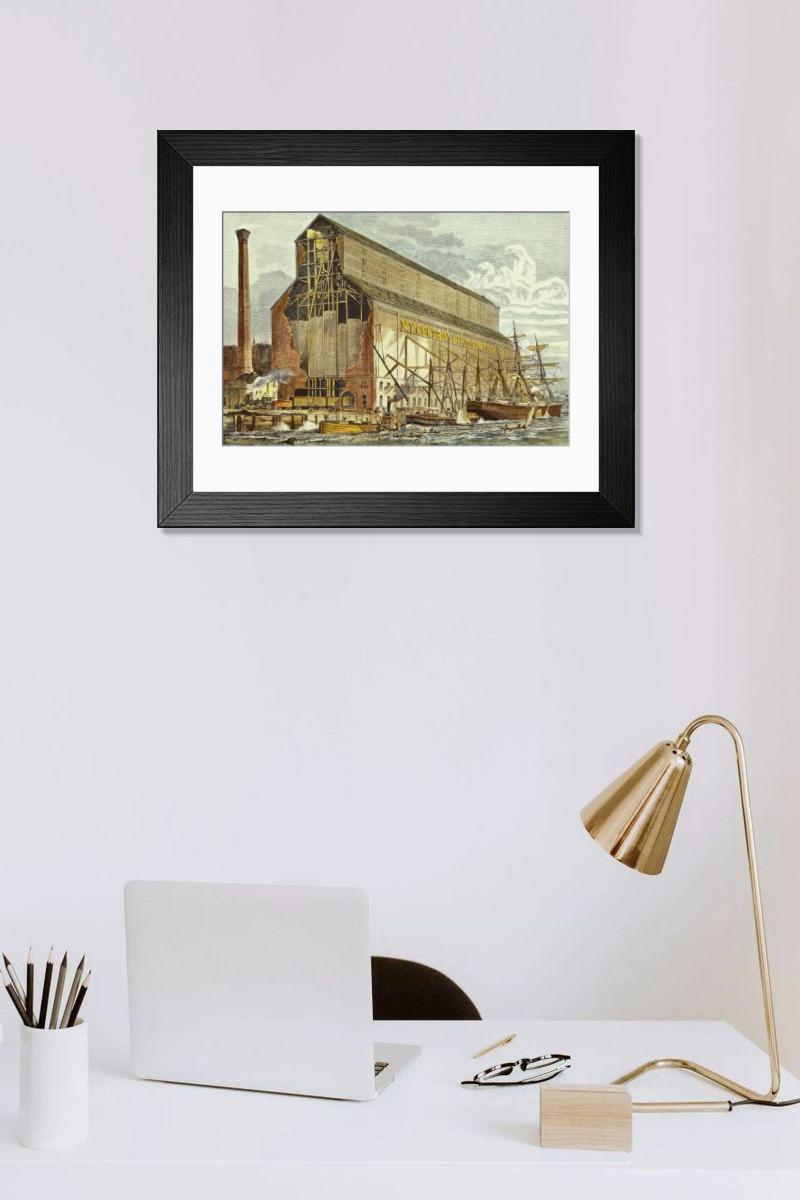 Shown hanging in a room: Modern 14"x12" (36x31cm)