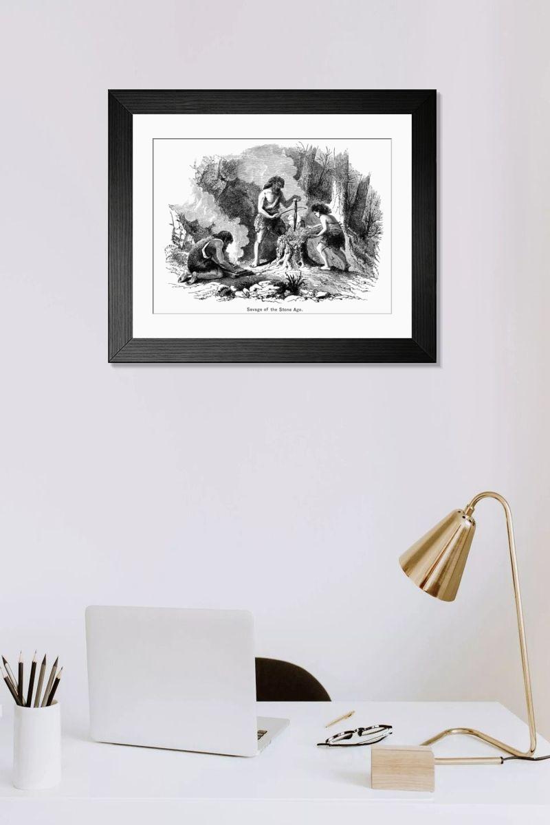 Shown hanging in a room: Modern 14"x12" (36x31cm)