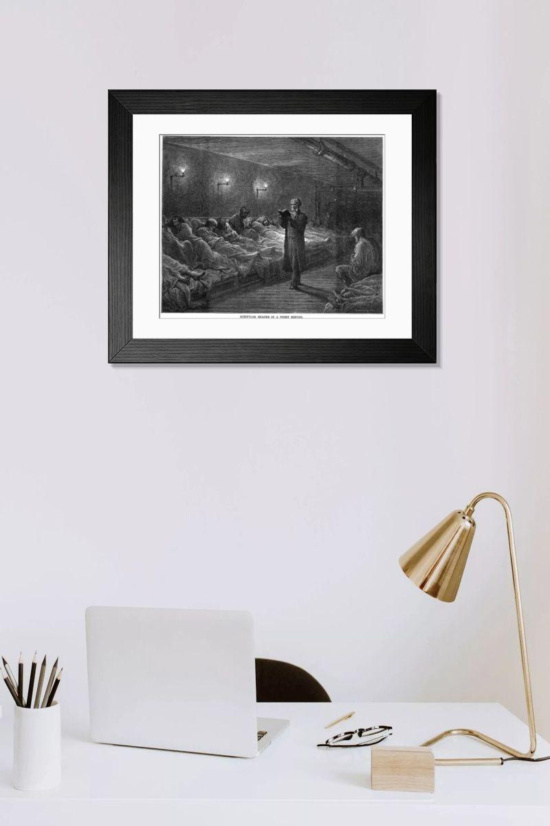 Shown hanging in a room: Modern 14"x12" (36x31cm)