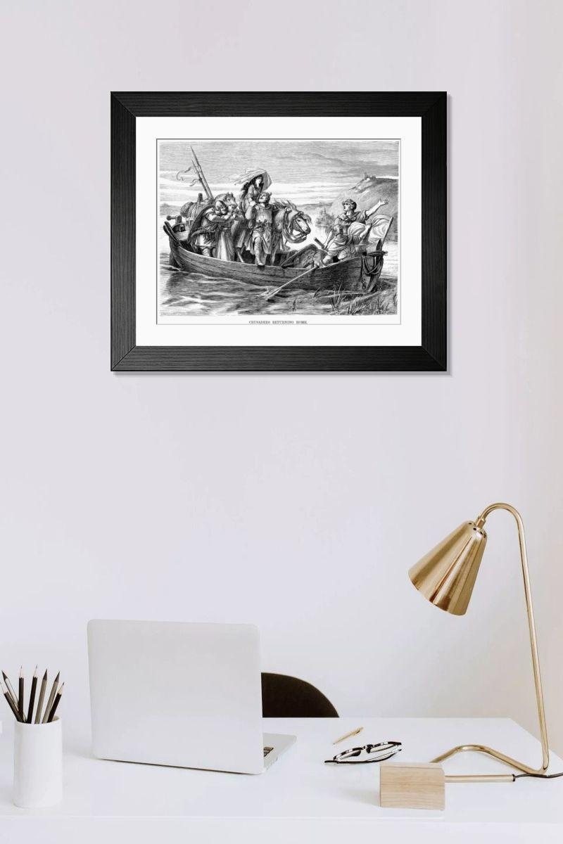 Shown hanging in a room: Modern 14"x12" (36x31cm)