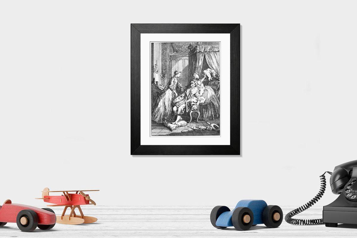 Shown hanging in a room: Modern 14"x12" (36x31cm)