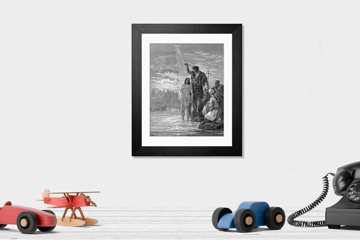 Shown hanging in a room: Modern 14"x12" (36x31cm)