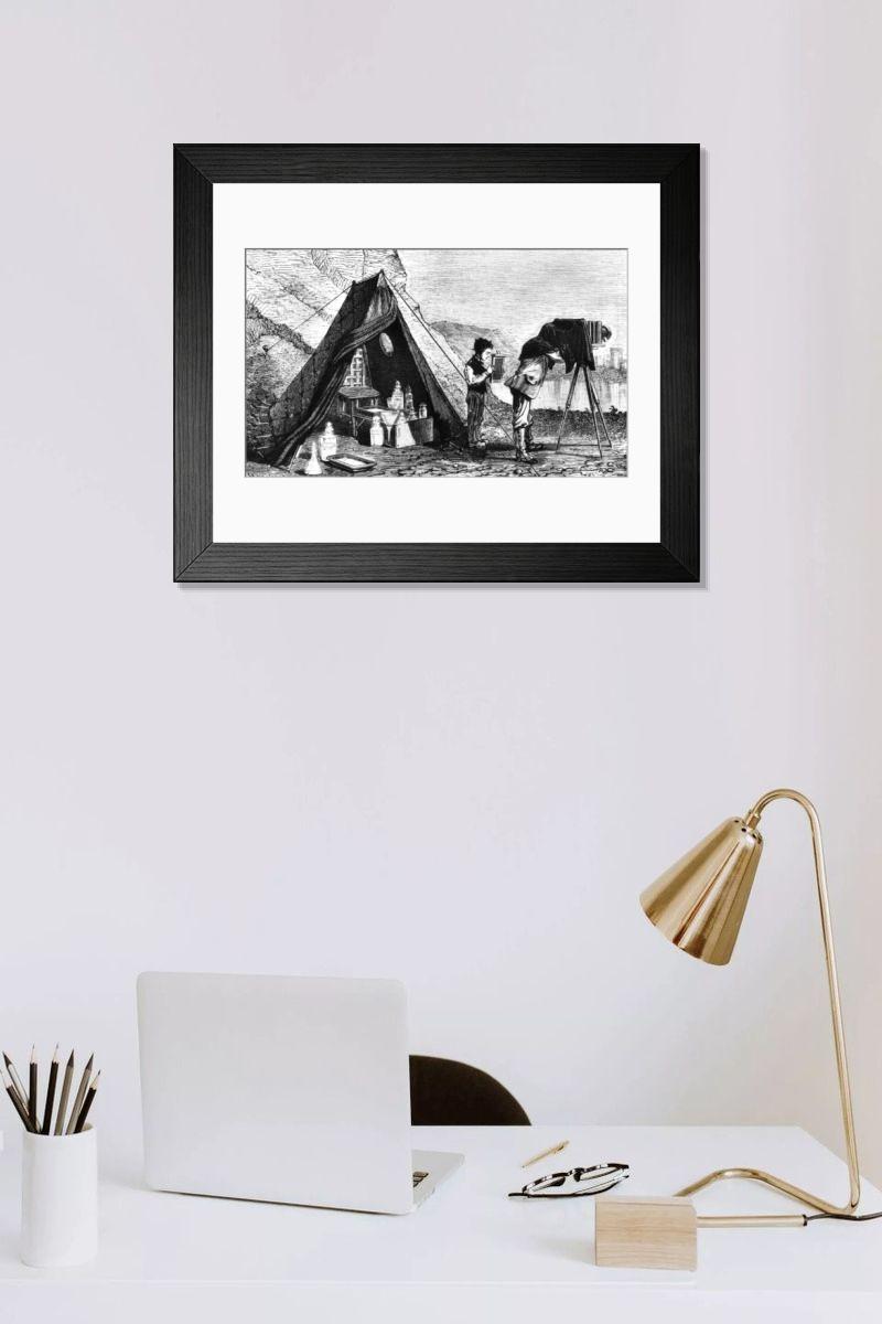 Shown hanging in a room: Modern 14"x12" (36x31cm)