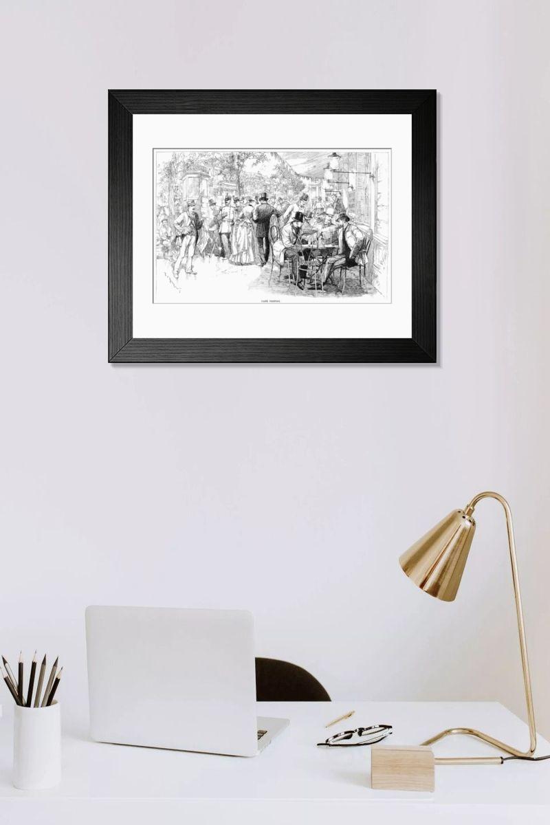 Shown hanging in a room: Modern 14"x12" (36x31cm)