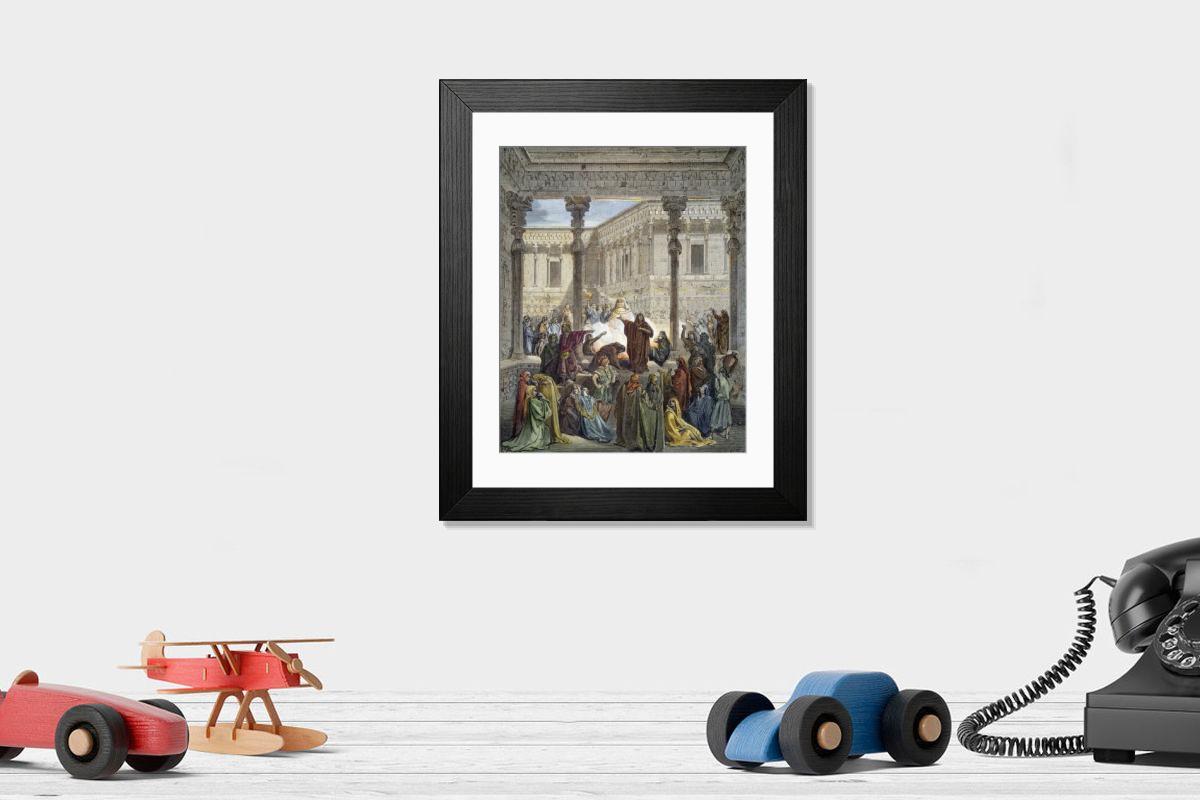 Shown hanging in a room: Modern 14"x12" (36x31cm)