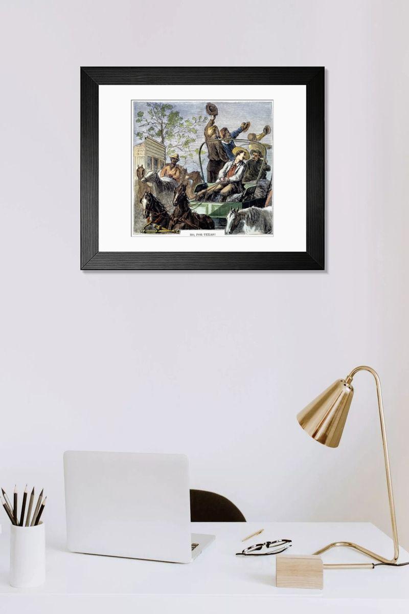 Shown hanging in a room: Modern 14"x12" (36x31cm)