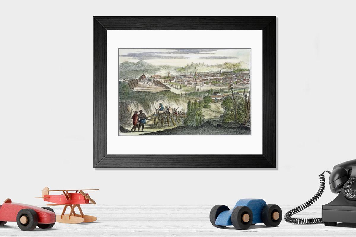 Shown hanging in a room: Modern 14"x12" (36x31cm)
