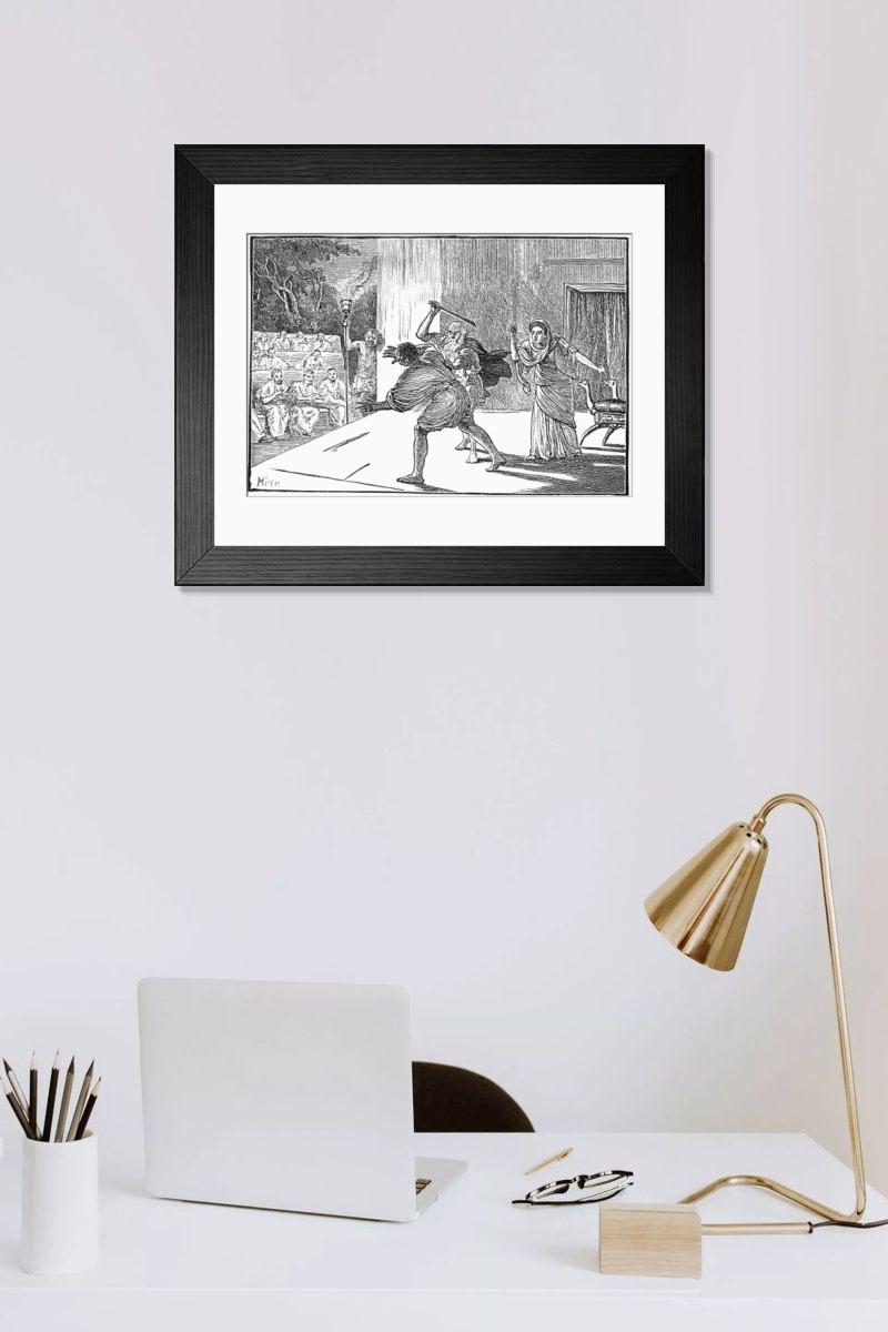 Shown hanging in a room: Modern 14"x12" (36x31cm)