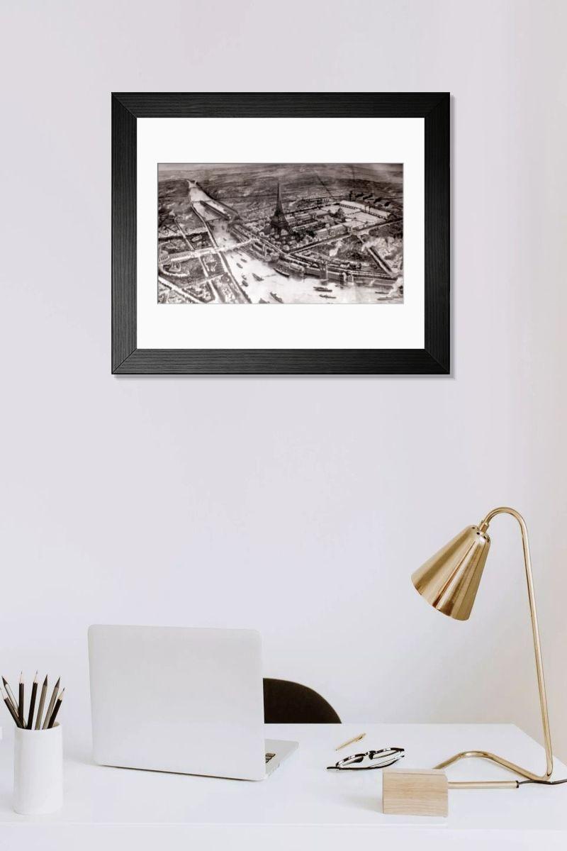 Shown hanging in a room: Modern 14"x12" (36x31cm)