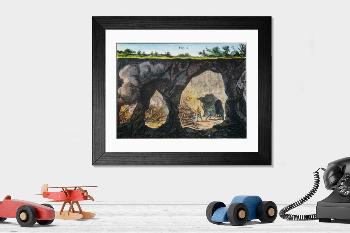 Shown hanging in a room: Modern 14"x12" (36x31cm)