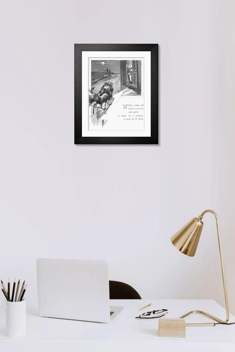 Shown hanging in a room: Modern 14"x12" (36x31cm)