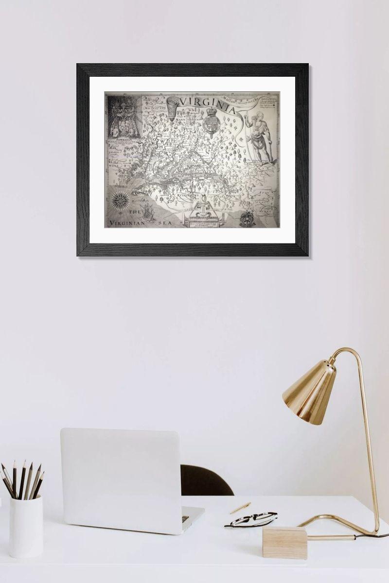 Shown hanging in a room: Modern 14"x12" (36x31cm)