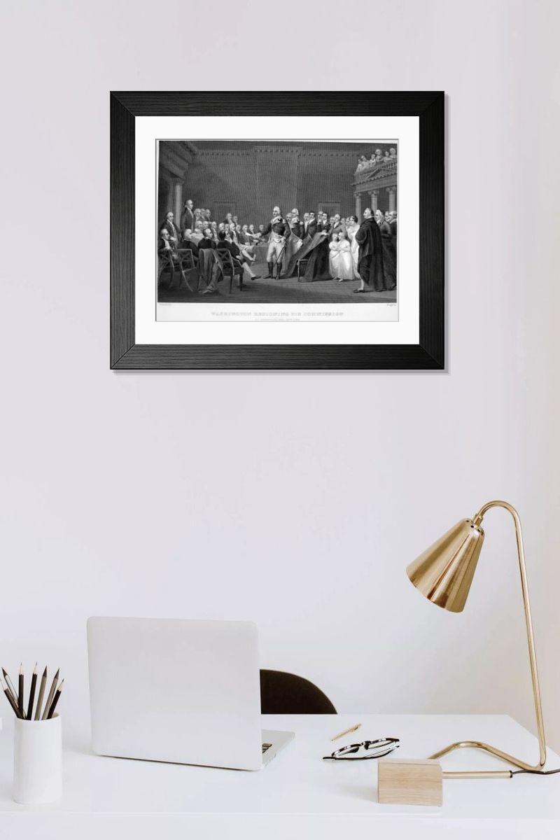 Shown hanging in a room: Modern 14"x12" (36x31cm)